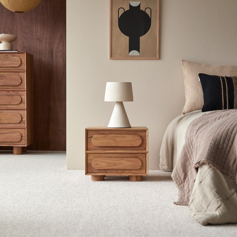 Olga 46cm W Solid Wood Bedside Table