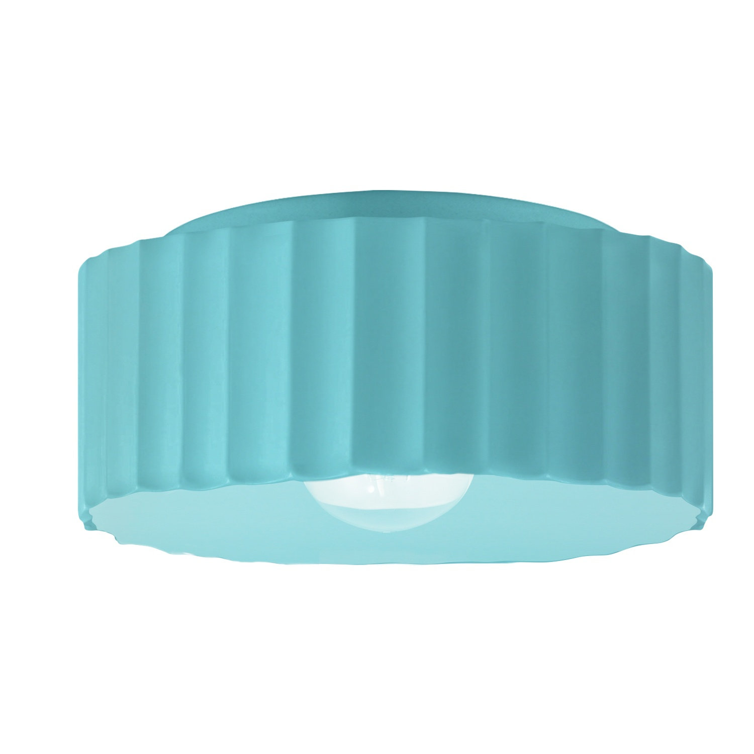 Colgate Round Outdoor Flush Mount, Reflecting Pool, 6.5" H x 13" W x 13" D