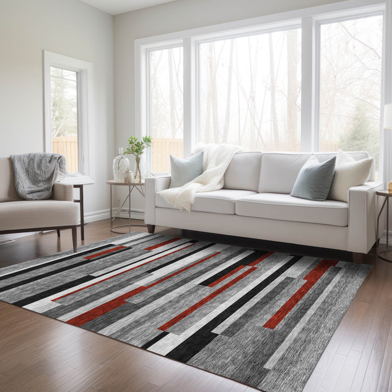  Chayden Area Rug with Non-Slip Backing, Rectangle 5' x 7'6"