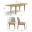 Ensemble de salle à manger extensible en bois naturel avec 8 chaises rembourrées-134305285