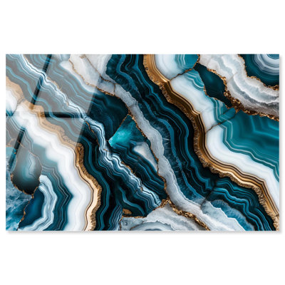 Art mural bleu sarcelle Teal Tides Treasure I par Art Remedy, prêt à être accroché