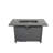 Smoked Glass Metal Rectangle Fire Pit-605526202