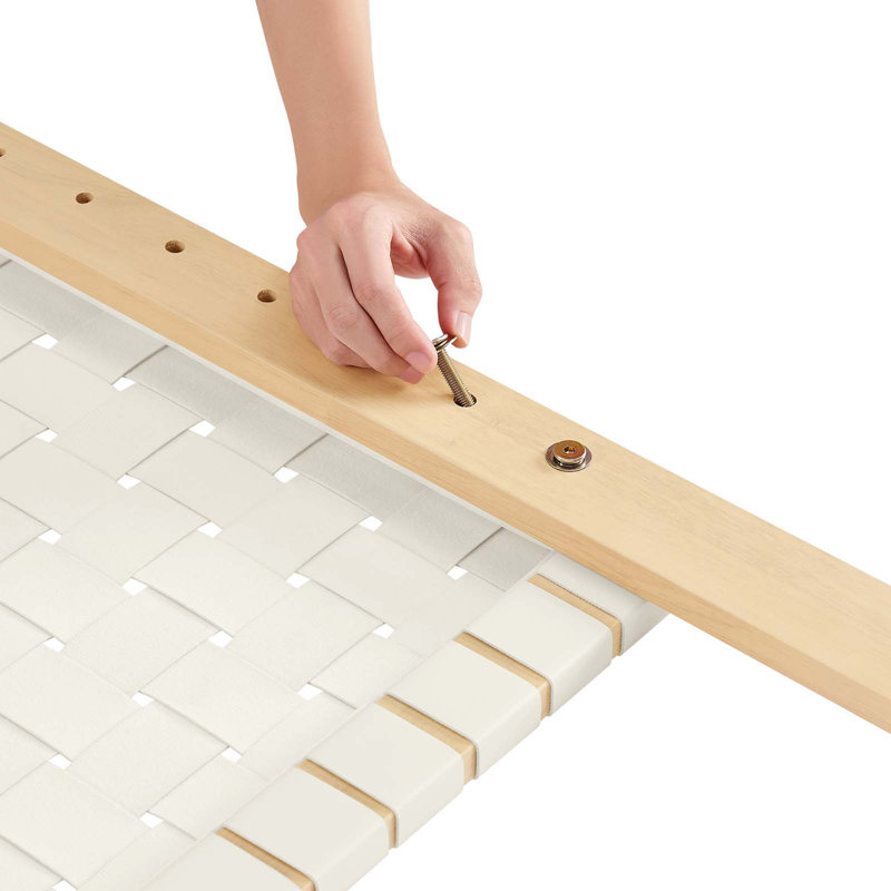 Tête de lit en bois massif Modway Sparta, Simple, Beige
