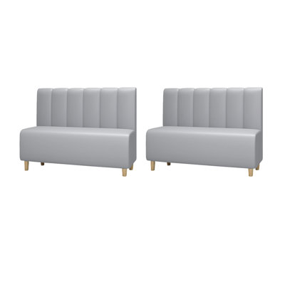 Simple Dessert Shop Restaurant Cafe Benches Faux Leather Upholstered Bench