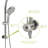 5" Multi Function Shower Head In Brushed Nickel With Adjustable Slide Bar - 5 Options For Luxury And Bath Experience Handheld Bar, Spray Patterns