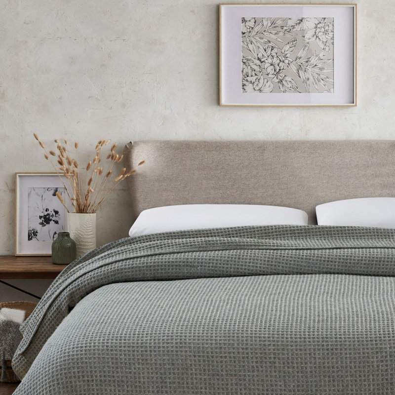 Sonder Weave Wool Blanket, 8, Light Gray, King