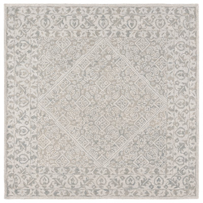 Dip Dye Hand Tufted Wool/Cotton Oriental Rug in Gray/Ivory