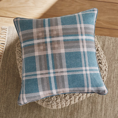 Tweed Woven Check Cushion with inner