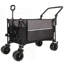 Chariot pliable multifonctionnel à roulettes avec poignée pivotante et roues tout-terrain à 360 ° - Conception robuste et réglable, grande capacité de transport, d'épicerie et d'utilisation à l'extérieur-124642031