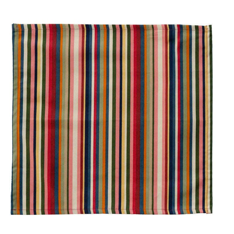 Queensland Red Traditional Cotton Stripe Napkin - Pack of 4