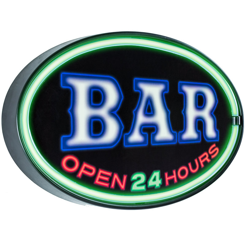 Enseigne lumineuse del de garage bar man cave