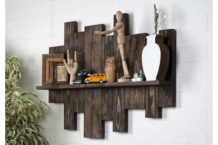 wooden novelty floating shelf