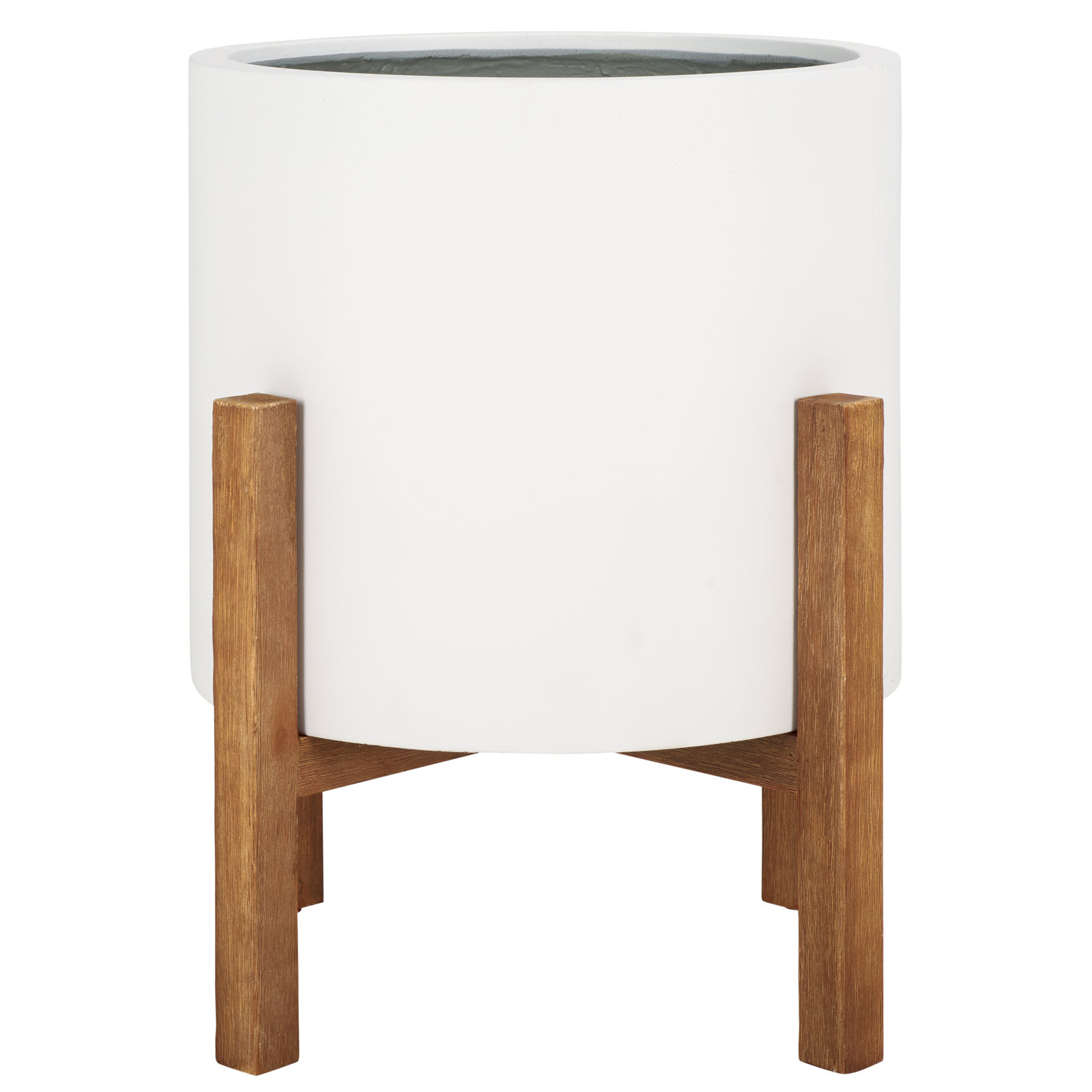 Tabitha Pot Planter, White, 29.3" H X 25.3" W X 25.3" D