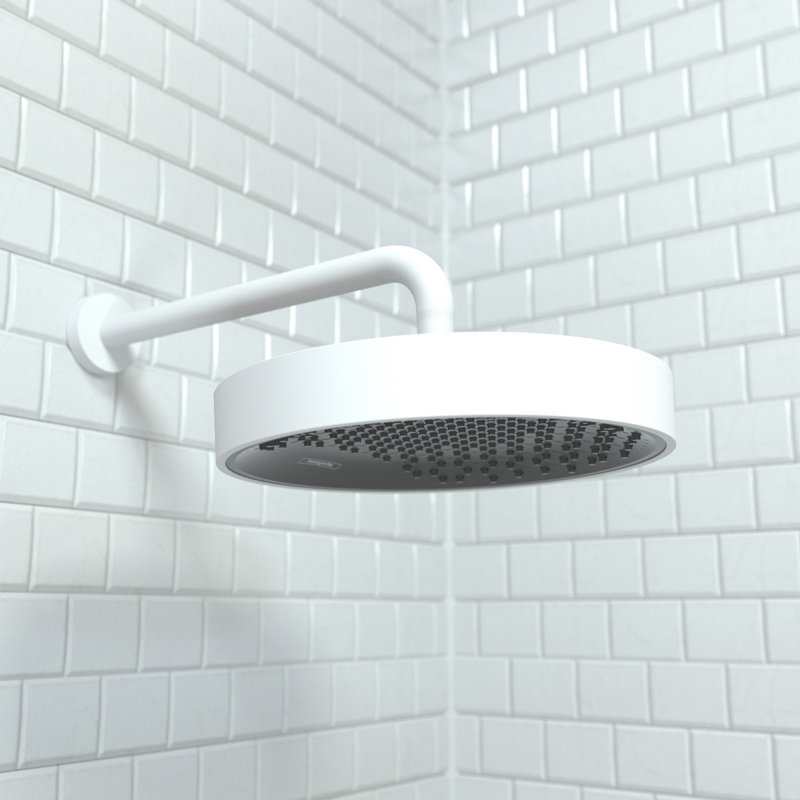 Pomme de douche Hansgrohe Rainfinity 250 à 1 jet, 2,5 gallons par minute, Blanc mat