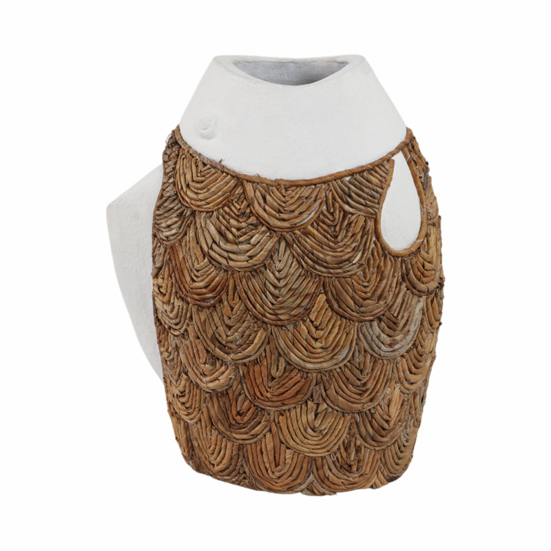 Vase en terre cuite Cyndi, H 15 po x l 12 po x P 9 po