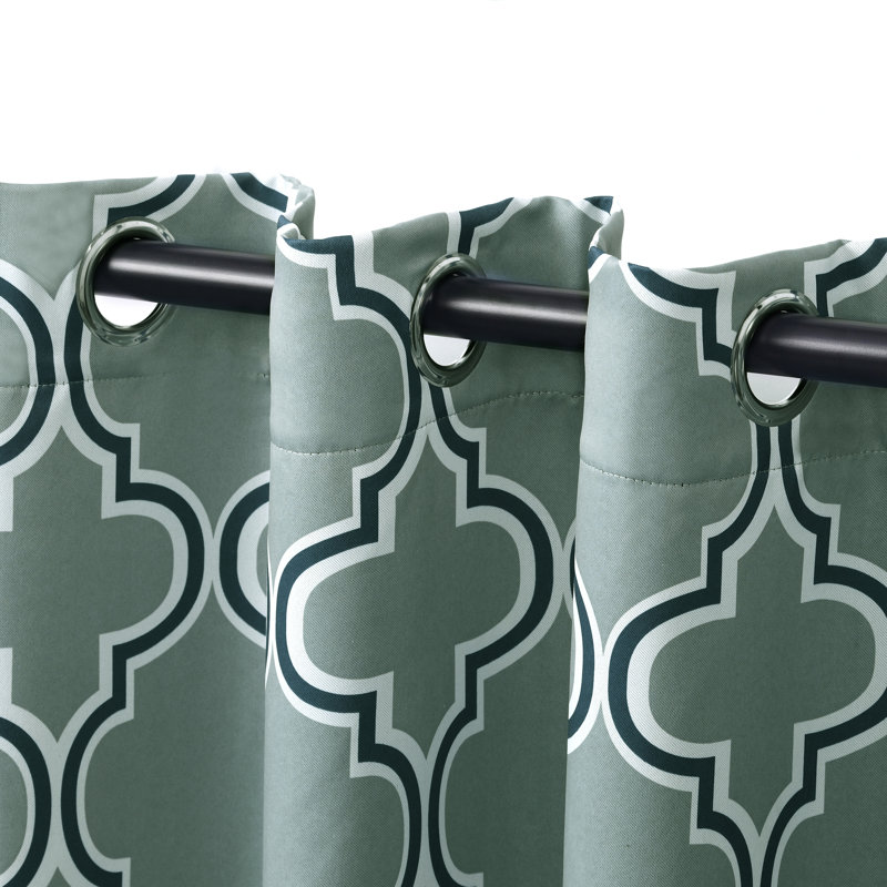 Paire de rideaux obscurcissant en polyester Écosse, 52 po x 96 po, Bleu sarcelle