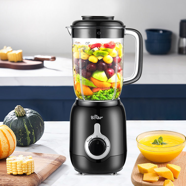 Blender for Shake and Smoothies, SHARDOR Powerful 1200W Countertop Blender  for Kitchen, 52oz Glass Jar, 3 Adjustable Speed Control for Frozen Fruit