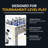 Hathaway Highlander 55-in Outdoor Foosball Table Adult Size - White Soccer Table Game Set with Waterproof Surface, Anti-Rust Rods, Ergonomic Handles, Nylon Cover, 2 Scorers, and 2 ABS Foosball Balls
