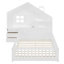 Lit plateforme double pleine grandeur avec fenêtre, tablettes, tiroirs, port et prises USB, blanc