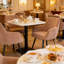 Chaise d'appoint rembourrée brune Mid-Century avec dossier capitonné, ensemble de 2
