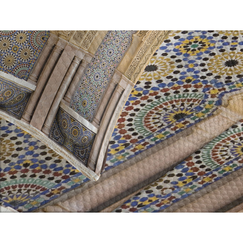 Ambesonne Moroccan Bedspread Rabat Hassan Tower, King Bedspread + 2 Standard Shams
