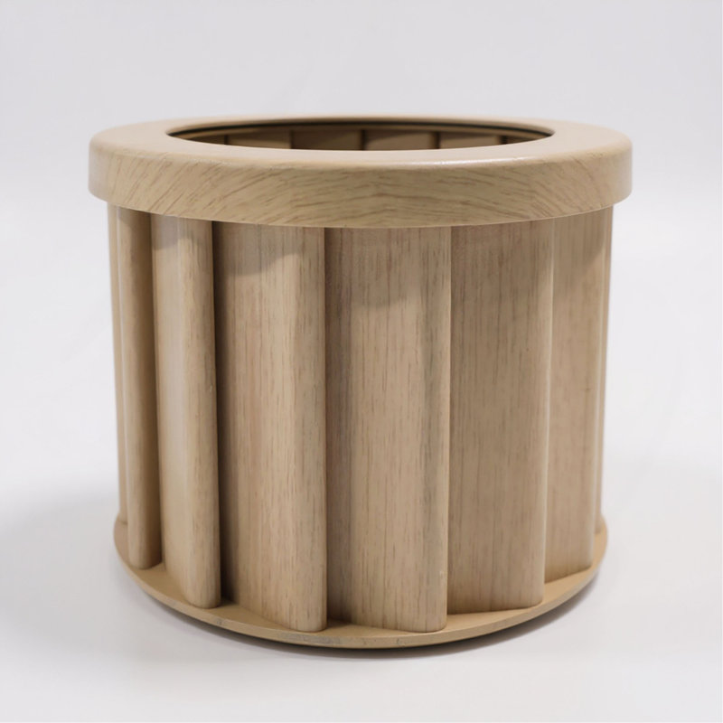 Pot rond Strata SM, Beige brun