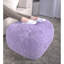 Pouf carré en microfibre chenille dans un ton lavande-133001356