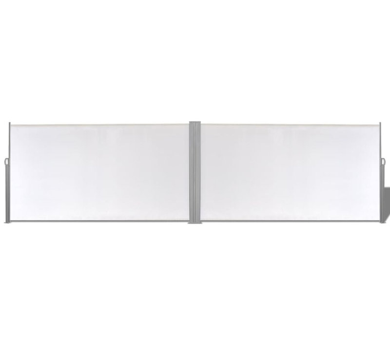Symple Stuff 6cm W Retractable Side Awning, 1.6m H x 6m W x 1.6m D, Cream