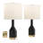 Conyers 24 in. Vintage Adjustable Temperature Ceramic Solid Wood For Bedroom/Living Room Bedside Desk Nightstand Table Lamp With Linen Drum Shade Lantern And USB Port-158781884