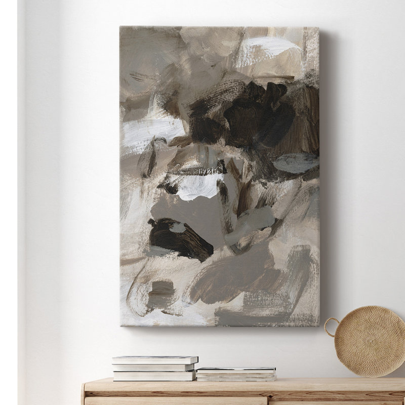 Moka II - peinture sur toile tendue, H 12 po x l 8 po x P 1 po