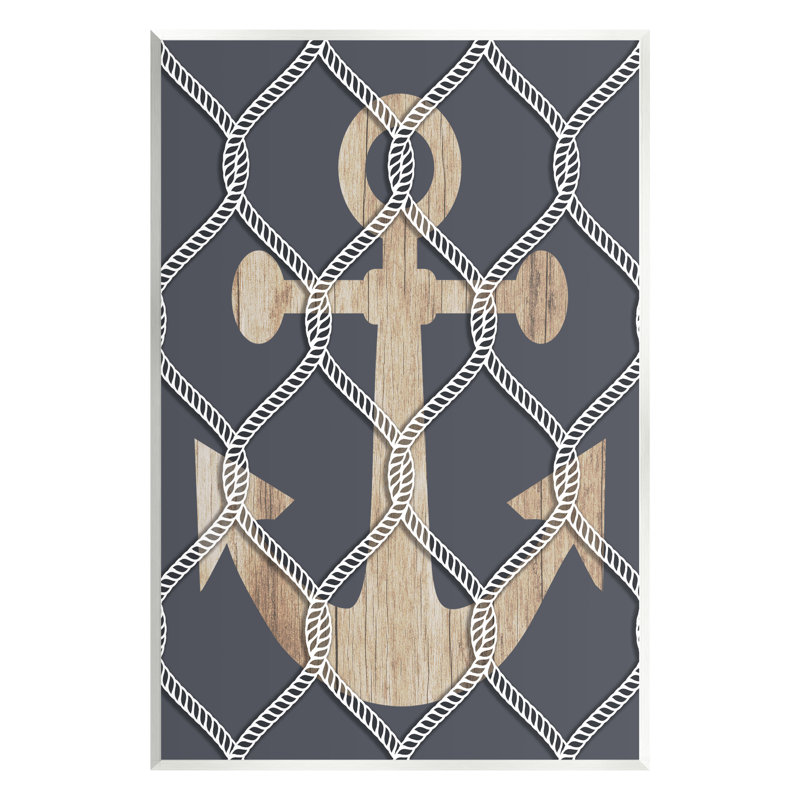 Art mural nautique sur toile flottante par Lil 'Rue, H 19 po x l 13 po x P 0,5 po, Bois