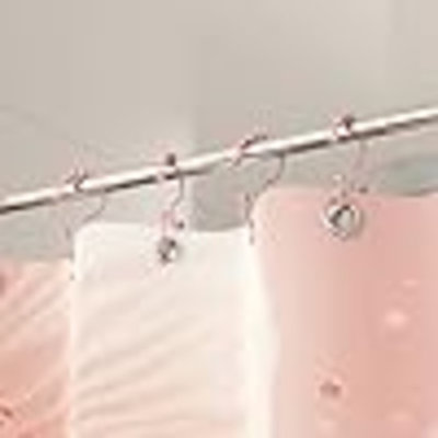 Anneaux de crochets de rideau de douche, crochets de douche à double glissement en métal résistant à la rouille pour tringles de salle de bain, ensemble de 12 crochets