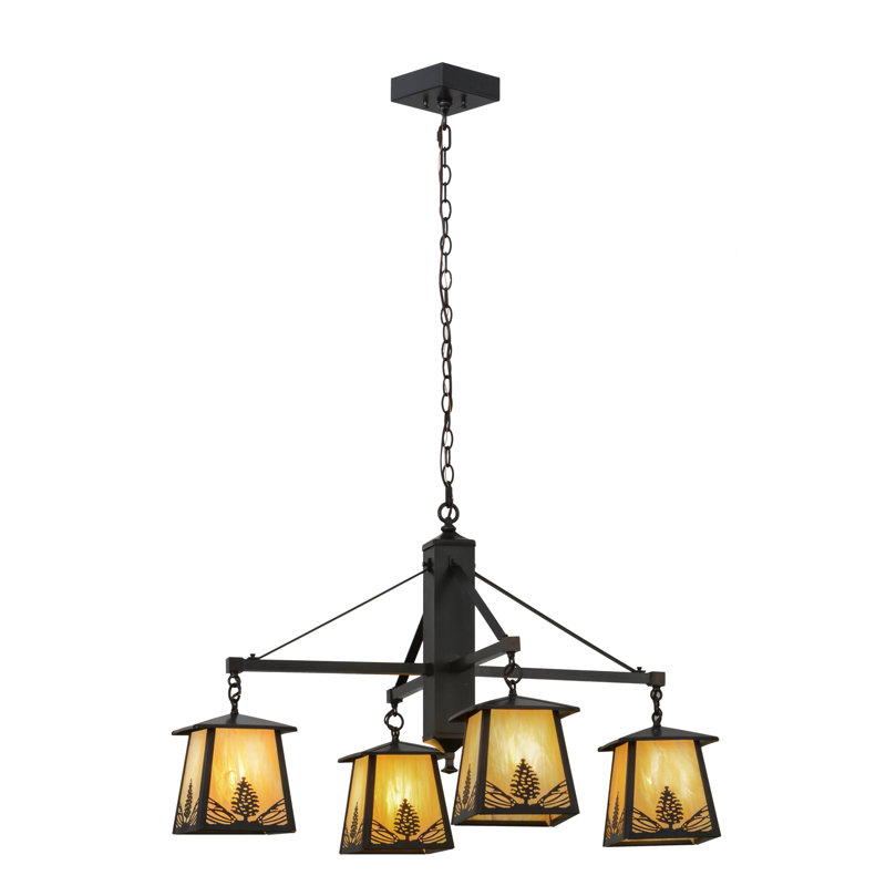 Lustre géométrique grise 4 lumières Cargill