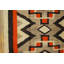 1930s Grey Black Red Antique American Navajo Carpet 4' x 5'8" Flatwoven Wool Rug