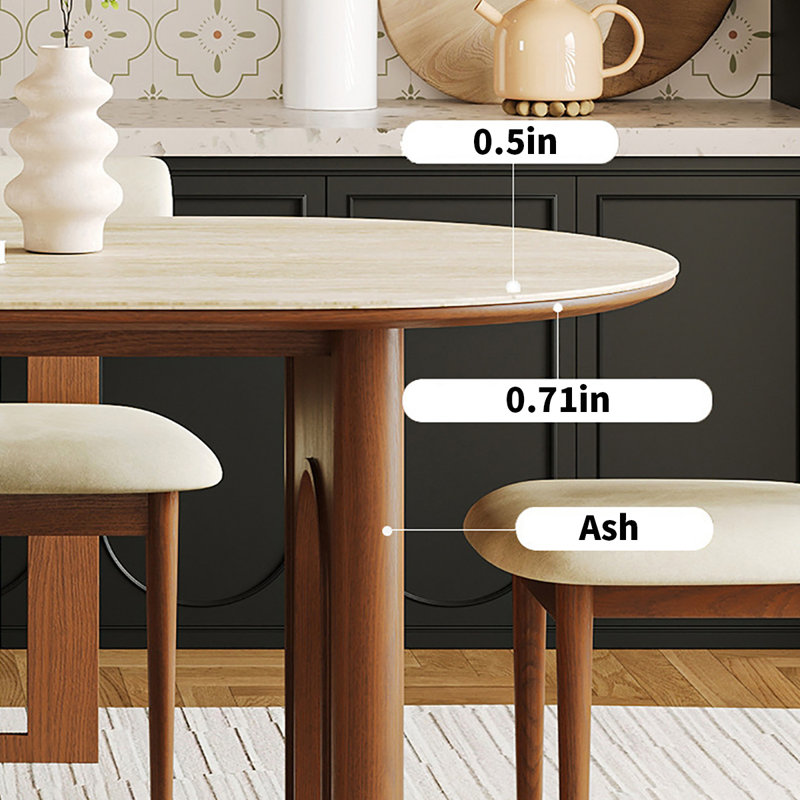 Table de salle à manger l 31,5 po Iaschome, H 29,5 po x L 55,1 po x l 31,5 po
