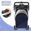 Poussette pliable 3-en-1 avec panier de rangement pour chien-93312231