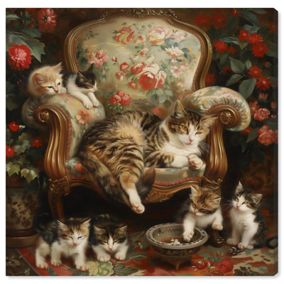Lounging Cats Canvas by Art Remedy
