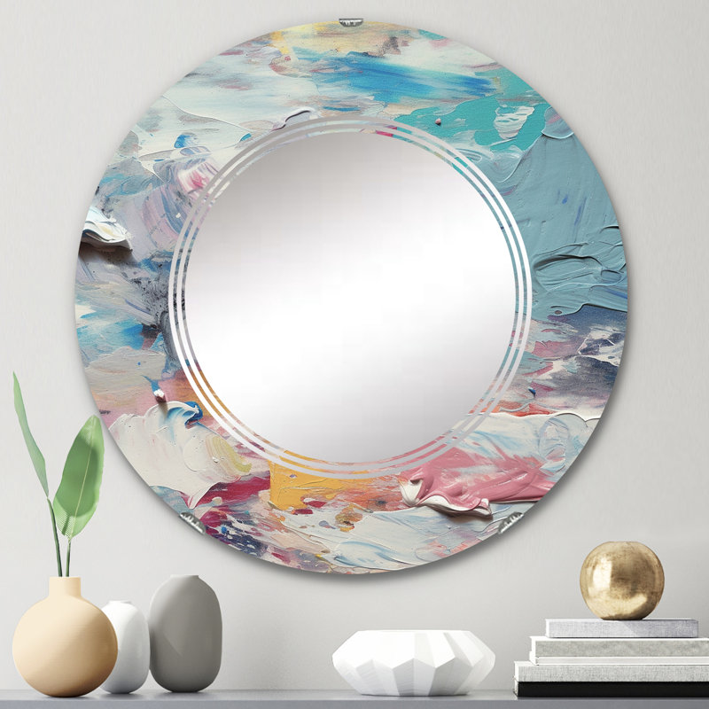 Miroir mural rond Balis, 24 po x 24 po