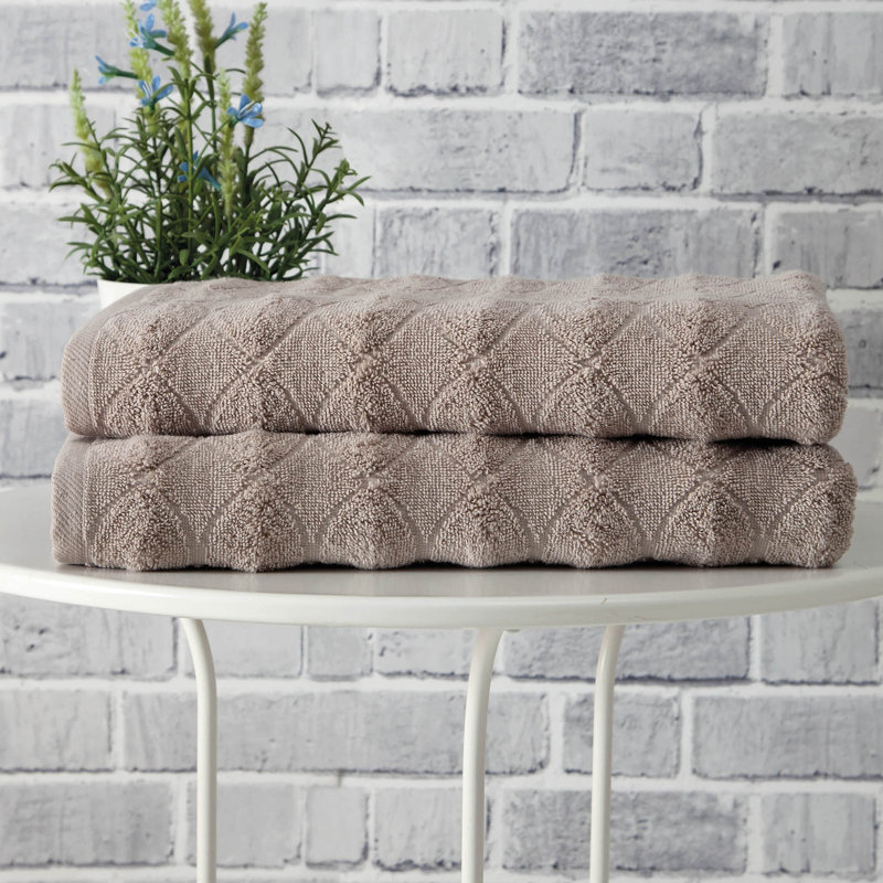 Ozgur   Midweight Jacquard Bath Towel, Brown