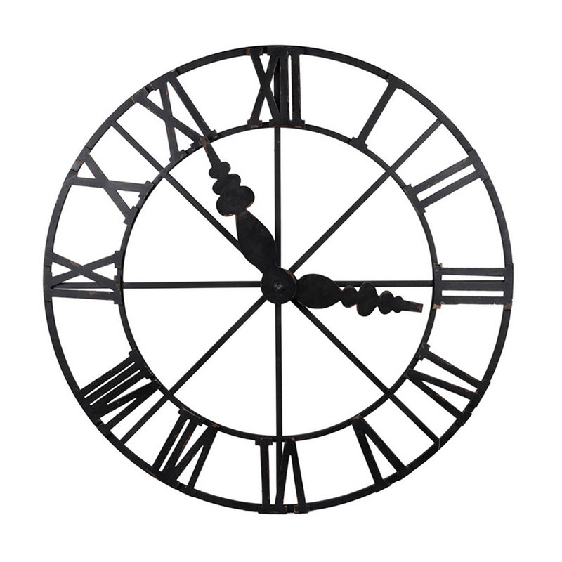 Horloge murale artificielle, Noir mat