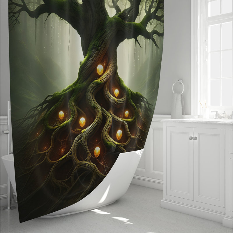Shower Curtain w/ Bathmat, 72"H x 70"W