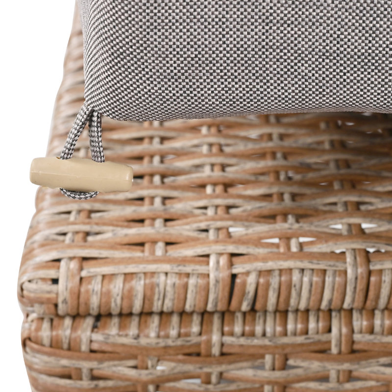 Ensemble de conversation pour 7 personnes, Brun, Brun