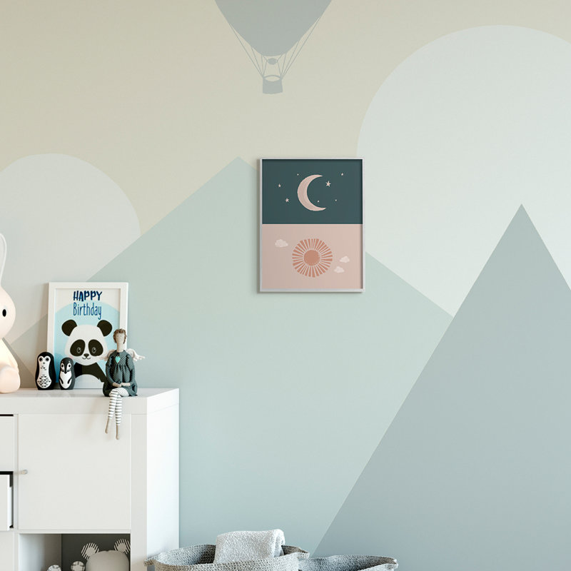 Ciel nocturne sur une journée ensoleillée, Giclée encadrée noir minuit, H 14 po x l 11 po