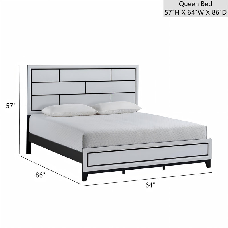 Grand lit (matelas non inclus)