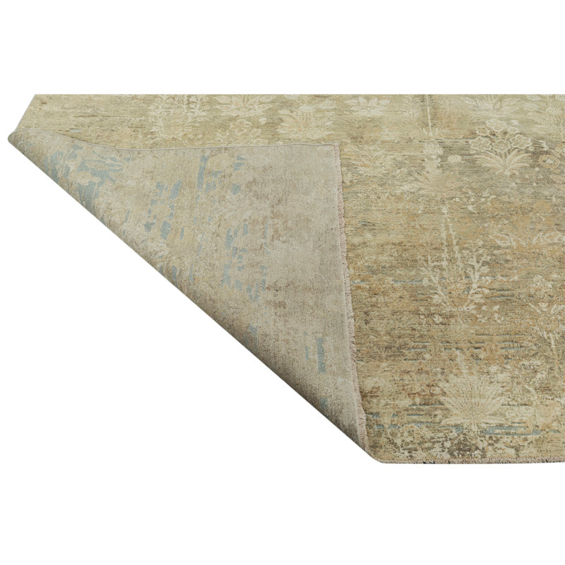 Handmade Wool Area Rug, Rectangle 5' x 8'