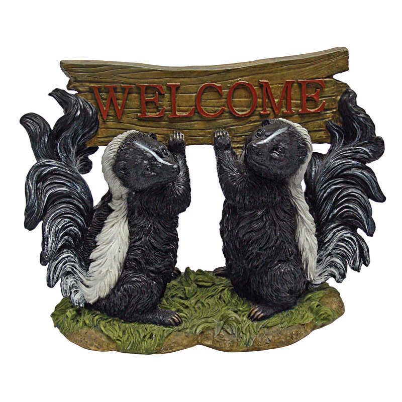 Enseigne de jardin «Double Trouble Skunk Fun Welcome»