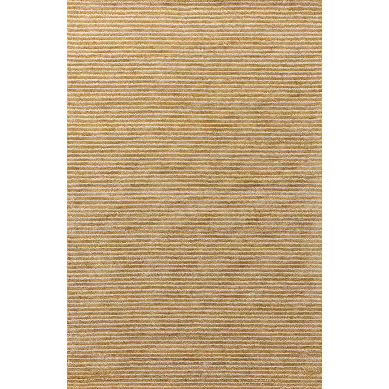 Tapis blé / ivoire Ebern Designs Malpass, Rectangle 7 pi 9 po x 9 pi 9 po