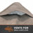 Modern Leisure Garrison Patio Loveseat Cover, Waterproof, 2-Pack, 66"L x 40"W x 39"H, Sandstone-75037952-75037955