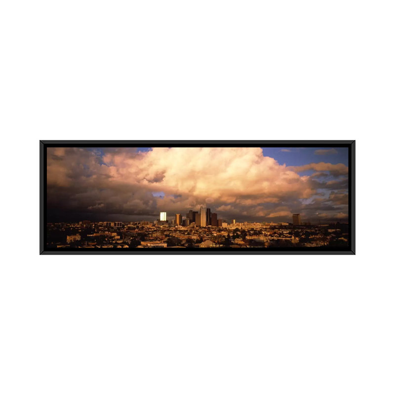 Californiab, impression sur toile tendue los angeles, H 9 po x l 12 po x P 36 po, Toile avec cadre noir