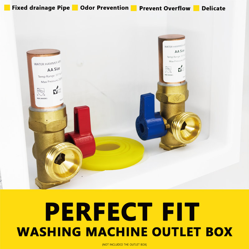Yms Washing Machine Drain Outlet Plug, Silicone Sealing Plug For 1" ~ 1 1/2" Inlet Pipe, Durable & Easy To Install, Sewer Seal Coupler For Washing Machine Box (2" Outlet)